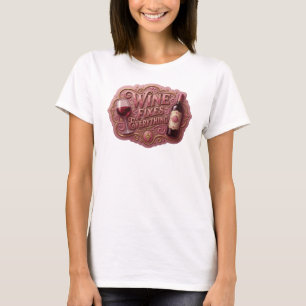 Camiseta Motivo Artístico Rosa FIXA TUDO VINHO