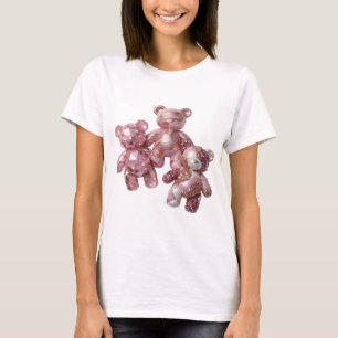 Camiseta Motivo Artístico Rosa Intenso TRÊS URSINHOS DE PEL