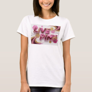 Camiseta Motivo Artístico Rosa VIVA COR-de-rosa Motivo Artí