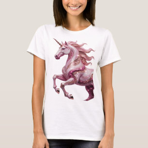 Camiseta Motivo Artístico UNICÓRNEO Dourado Crisp