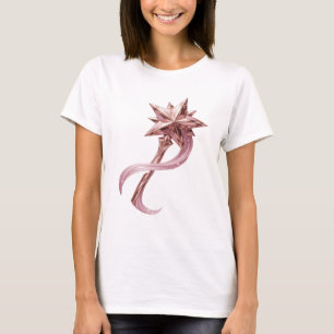 Camiseta Motivo Artístico Varinha Estrela Rosa Dourado Stat