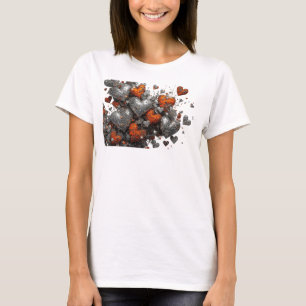 Camiseta Motivo Artístico Vermelho JOVIAL O AMOR ESTÁ NO AR