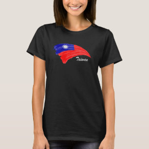 Camiseta Motivo De Afastamento Da Bandeira De Taiwan Eu Ado