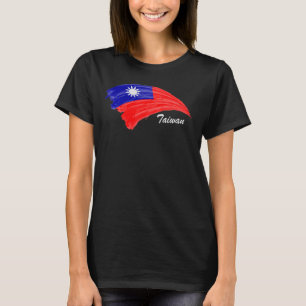 Camiseta Motivo De Afastamento Da Bandeira De Taiwan Eu Ado