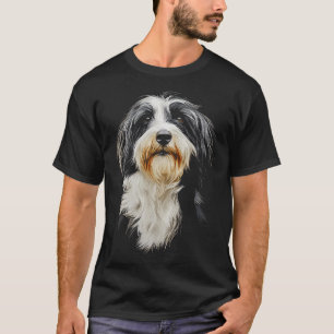 Camiseta Motivo de Cachorro Bearded Collie Animal de Estima