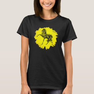 Camiseta Motivo de Cavalos Cavalo Elegante Crina Animais Co