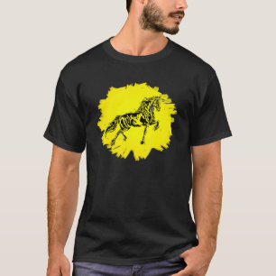 Camiseta Motivo de Cavalos Cavalo Elegante Crina Animais Co