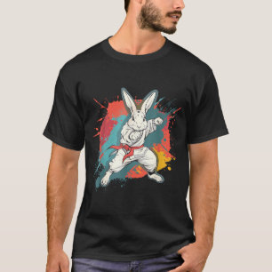 Camiseta Motivo de Coelho de Karatê Taekwondo Jiu-Jitsu MMA