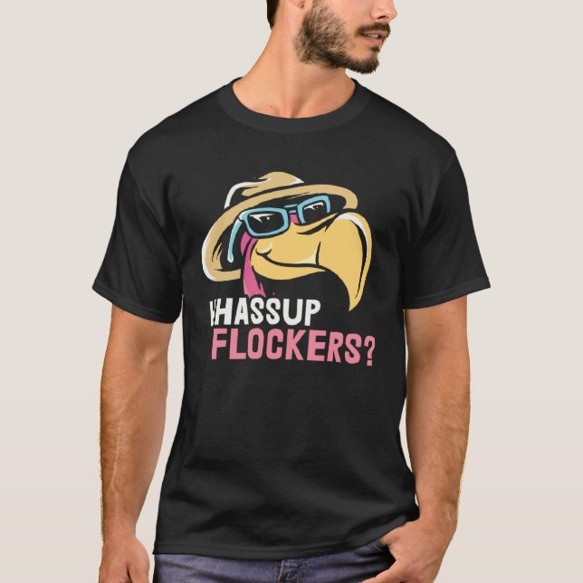 Camiseta Motivo de flamingo para jardim e piscina com dizer (Frente)