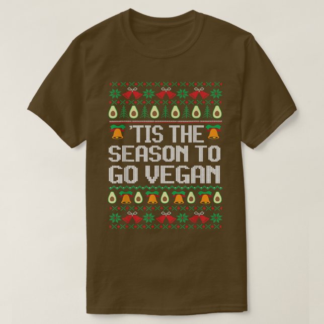 Camiseta Motivo De Ir Tentar Vegan Avocado Ugly Sweater Cri (Frente do Design)