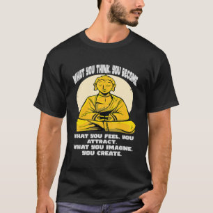 Camiseta Motivo de Meditação de Ioga Espiritual Budista Vin