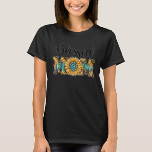 Camiseta Motivo de Pedra Preciosa de Girassol da Mãe Bendit