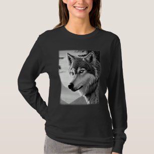 Camiseta Motivo de predador de impressão animal da floresta