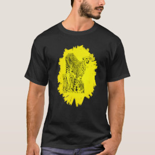 Camiseta Motivo Guepardo Predador Gato Animal África Colori