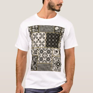 Camiseta Motivos islâmicos do azulejo Majolica.
