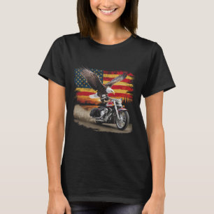 Camiseta Moto Bandeira Americana Ciclista Retro