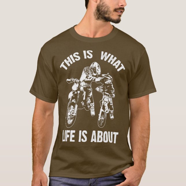 Camiseta Moto-bicicleta Padre e motocross (Frente)