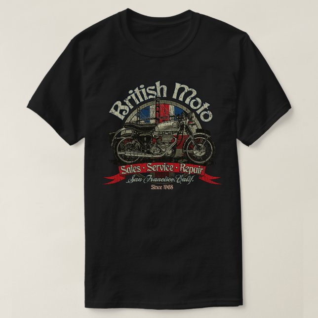 Camiseta Moto Britânico São Francisco 1968 (Frente do Design)