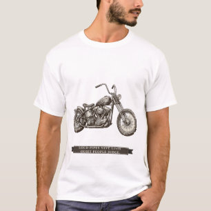 Camiseta Moto Chopper Divertida "Cano Pipes Altos Salvam Vi