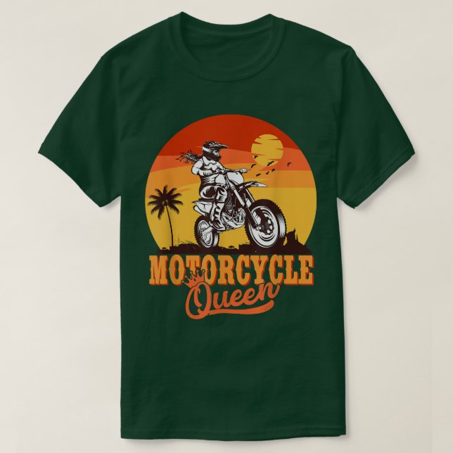 Camiseta Moto de bicicleta da rainha Biker (Frente do Design)