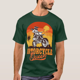 Camiseta Moto de bicicleta da rainha Biker