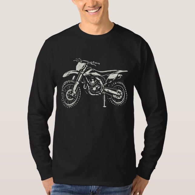 Camiseta Moto de Motocross Grunge (Frente)