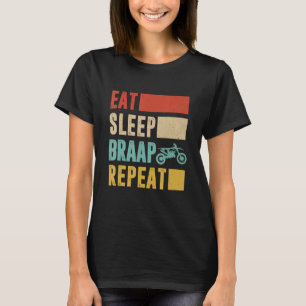 Camiseta Moto de terra Comer Dormir Braap Repetir Ciclista