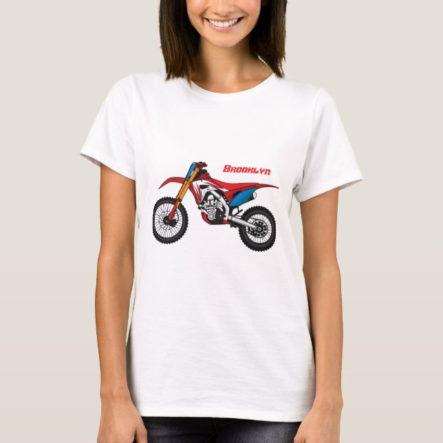 Camiseta Moto de terra vermelha (Frente)