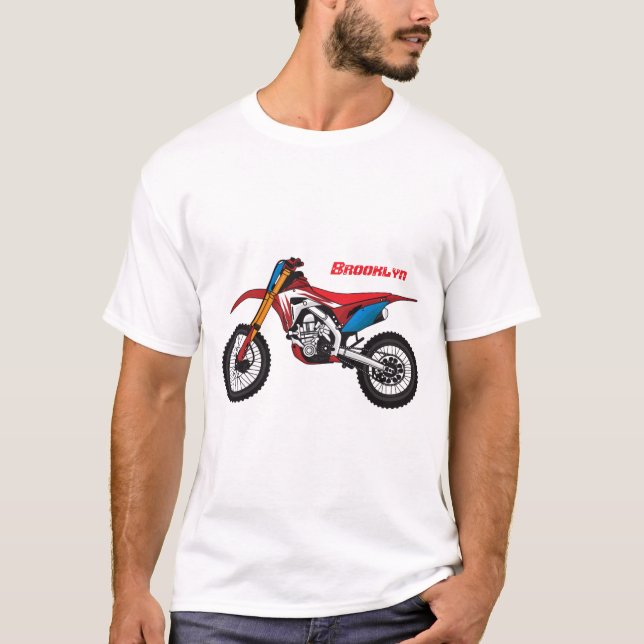 Camiseta Moto de terra vermelha (Frente)