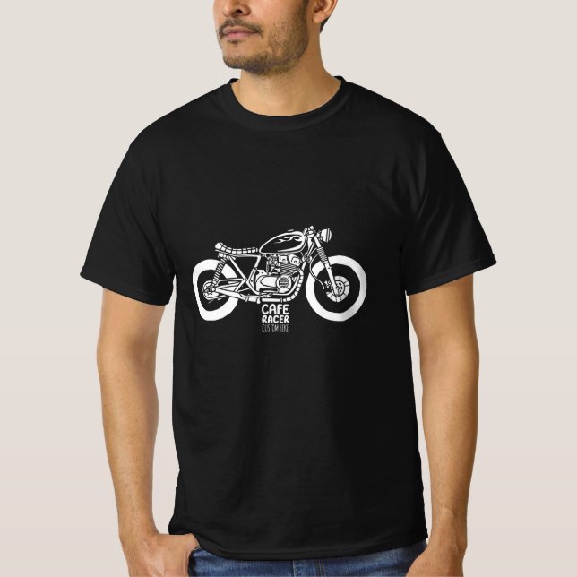 Camiseta Moto de vintage em Café (Frente)