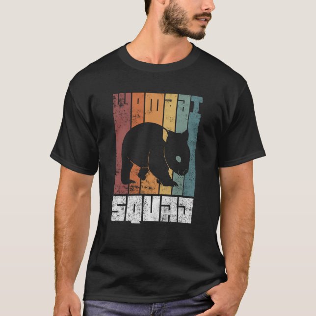 Camiseta Moto de Wombat Esquadrão Bonito, Rodent Anima Natu (Frente)