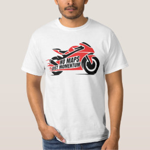Camiseta Moto Esportiva Vermelha Preta