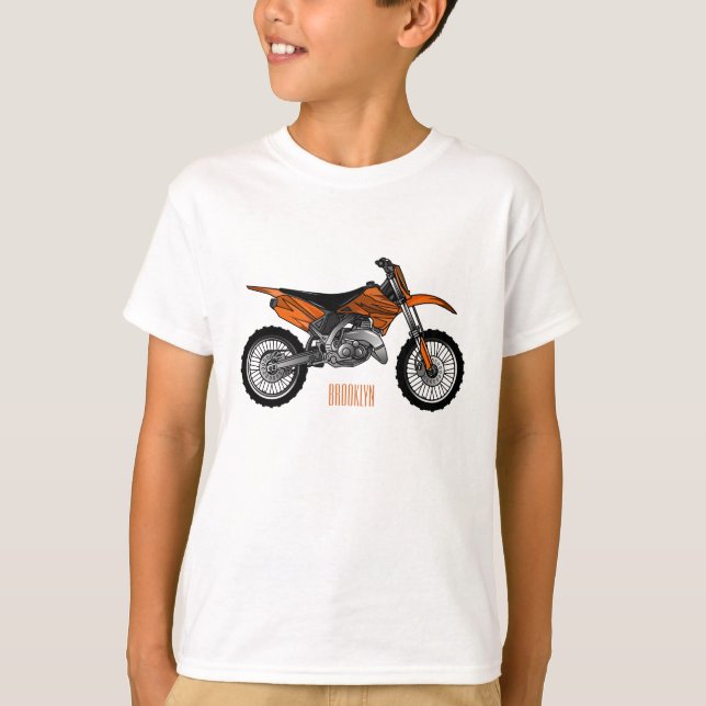 Camiseta Moto fora-de-estrada/desenho animado (Frente)