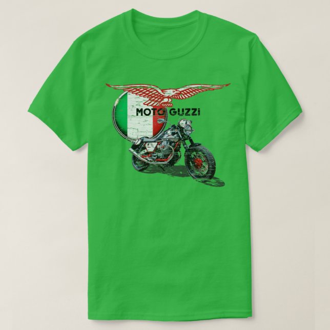 Camiseta Moto Guzzi angustiado (Frente do Design)
