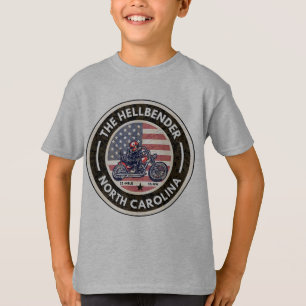Camiseta Moto Hellbender Route 28 da Carolina do Norte