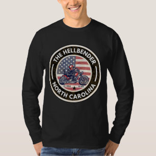 Camiseta Moto Hellbender Route 28 da Carolina do Norte