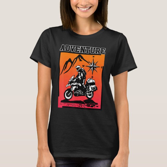 Camiseta Motocicleta Adventure Biker Rider Off Road Motorbi (Frente)