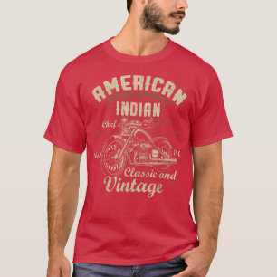 Camiseta Motocicleta Americana Retro Vintage para o Antigo