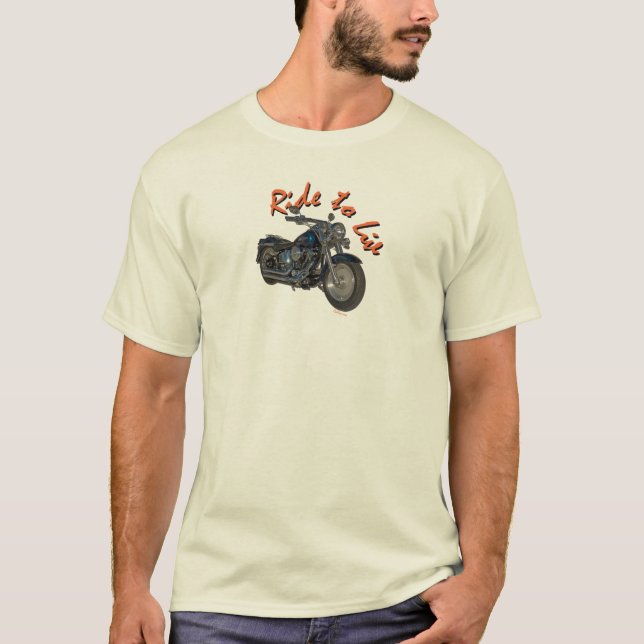 Camiseta Motocicleta azul de Harley (Frente)