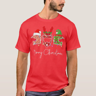 Camiseta Motocicleta Capacetes Feliz Natal Lights Tree Rei