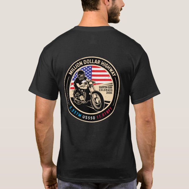 Camiseta Motocicleta Colorado em Milhão de Dólares (Verso)