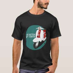 Camiseta motocicleta con letr a vida é melhor com o meu es