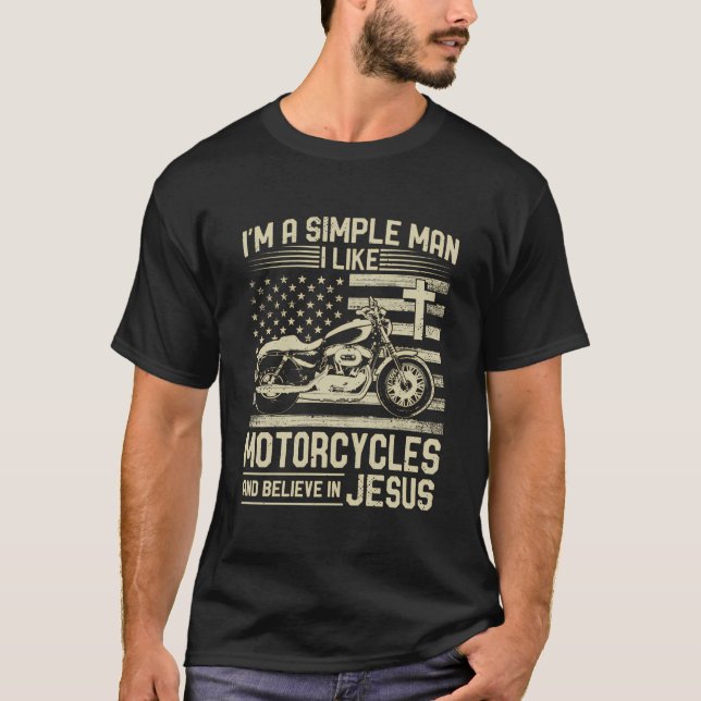 Camiseta Motocicleta Cristã E Jesus Faith Christian Bik (Frente)