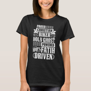 Camiseta Motocicleta Cristão Biker Faith, Movido 1