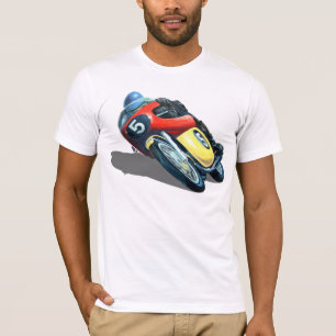 CAMISETA MOTOCICLETA DE COMPETÊNCIA VELHA