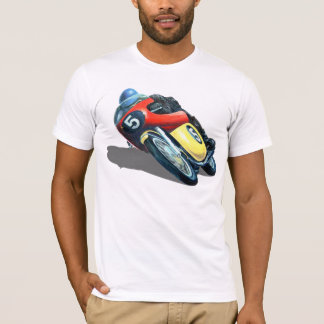 CAMISETA MOTOCICLETA DE COMPETÊNCIA VELHA