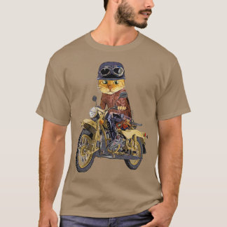 Camiseta Motocicleta de condução de gatos 
