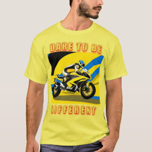 Camiseta Motocicleta de Corrida e Piloto