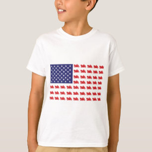 Camiseta Motocicleta de cruzador desportivo patriótico