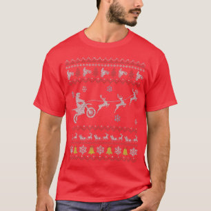 Camiseta Motocicleta de dieta Pajama Ugly Christmas Biker